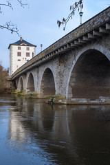 Fototapeta premium Die alte Lahnbrücke von Limburg