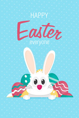 Vector illustration Easter bunny in flat style