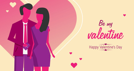 Obraz na płótnie Canvas Valentines day card. Vector illustration.