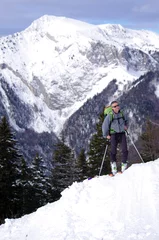 Fotobehang sports d'hiver - ski de randonnée en chartreuse © minicel73