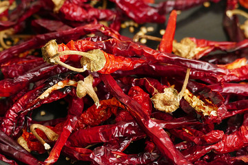 paprika dried as a whole, whole dried red pepper, Large pieces of dried peppers,