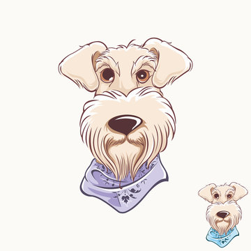 Cute dog icon logo