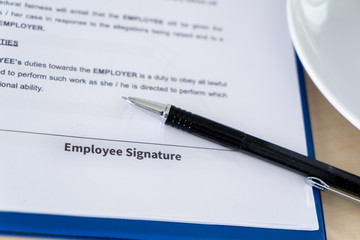 Employment contract signing job deal Recruitment concept