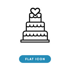 Wedding cake vector icon