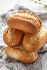 Freshly baked crusty rolls