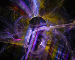  abstract digital fractal, fantasy design, disco