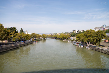 Tbilisi, Georgia. on the river with a bridge friend.