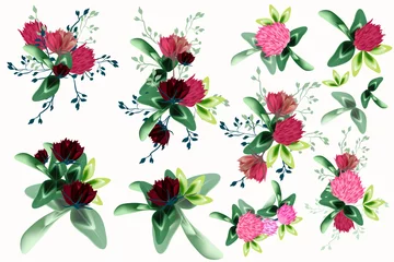  Big collection of vector realistic flowers © Mary fleur