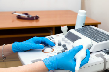 Doctor ultrasound machine