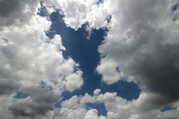 Scenery of the cloud spreading in the sky