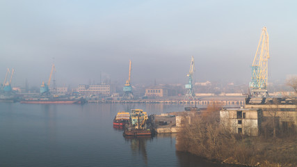Fototapeta na wymiar river port Dnieper