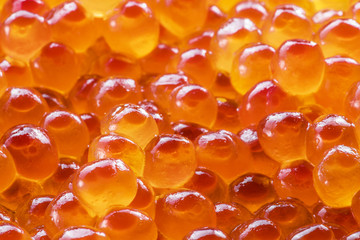 Red caviar close-up. Food background.