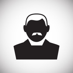 Profile icon on white background for graphic and web design, Modern simple vector sign. Internet concept. Trendy symbol for website design web button or mobile app