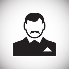 Profile icon on white background for graphic and web design, Modern simple vector sign. Internet concept. Trendy symbol for website design web button or mobile app