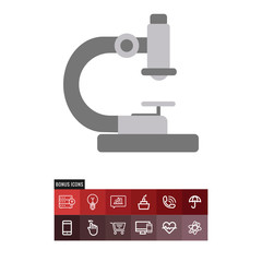 Microscope vector icon