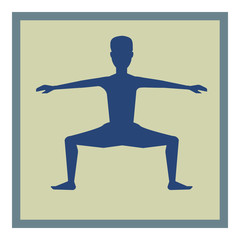 yoga pose vector silhouette icon