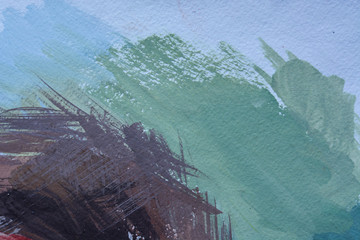 Abstract gouache paint texture on canvas, background. Oil painting on canvas. Multicolored bright texture.