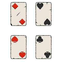 Vintage playing cards vector