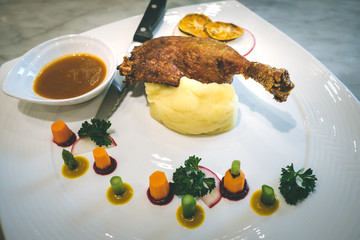 Duck Confit in Orange Caramel Syrup