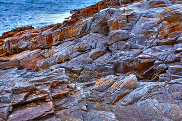 France, Brittany, Quiberon : coast and rocks