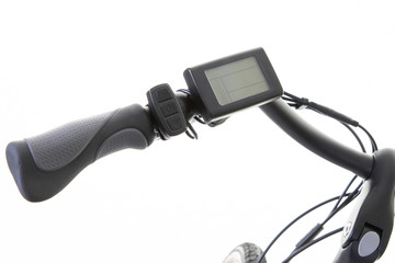 handle and handlebar of an electric bike