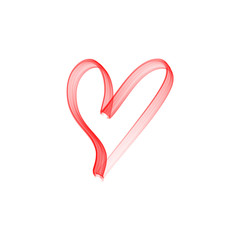 Vector smoke heart shape. Wave, vibration