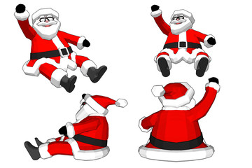 santa claus with a bag of gifts