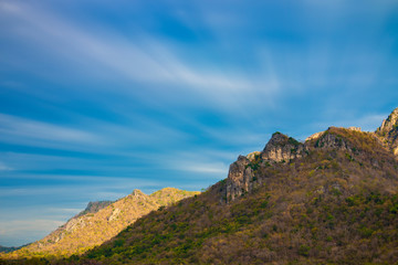 Summer mountain landscape in Thailand.