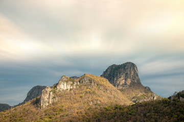 Summer mountain landscape in Thailand.