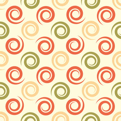 Fototapeta premium Geometrical background with spirals. Abstract seamless vector pattern.