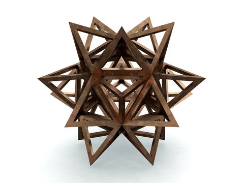 Icofaedron epirmenon Cenon, Leonardo da Vinci, Divina Proportione/241. 3D model
