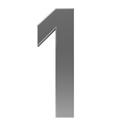 number 1 silver 3d