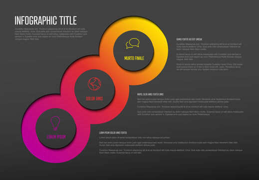 Multipurpose Infographic template with three elements