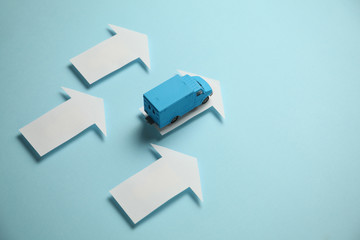 Service delivery and transportation of goods and cargo. Transport truck