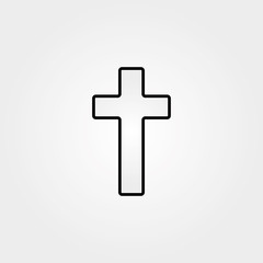 Cross. Christian Symbol. Vector illustration.