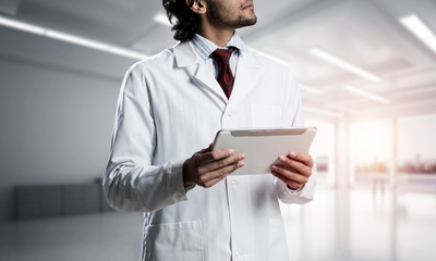 Medical industry concept by means of successful doctor