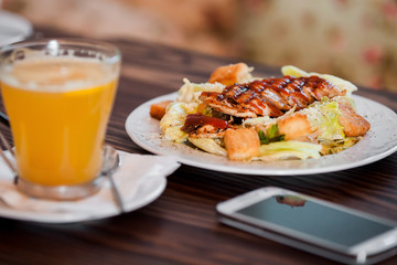 cup of punch whith salad