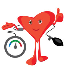 Blood pressure measuring vector illustration