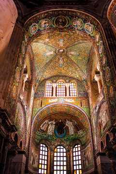 Ravenna, Emilia-Romagna region, Italy - December 2018, Mausoleum of Galla Placidia