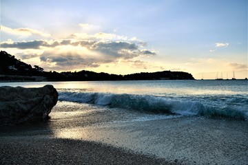 lever de soleil sur la Baie de Villefranche sur Mer