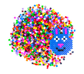 Mix color plastic particles children's mosaic