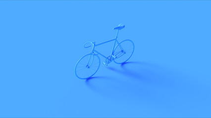 Blue Fixed Gear Racing Bike 3d illustration 3d render	
