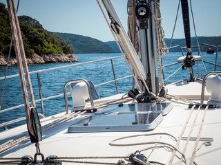 sailing in the sea