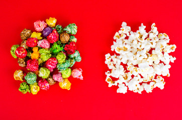 White and glazed popcorn