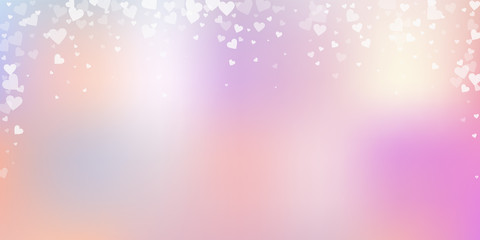 White heart love confettis. Valentine's day fallin