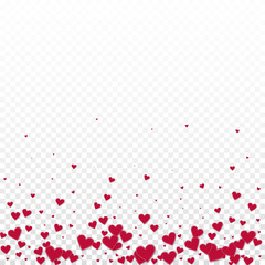 Fototapeta na wymiar Red heart love confettis. Valentine's day gradient