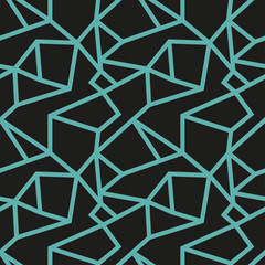Decorative Scandinavian geometric modern pattern for the background, tile and textiles..It is assembled from modular parts. Vector. Seamless.