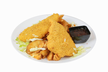 Fried chicken on a plate