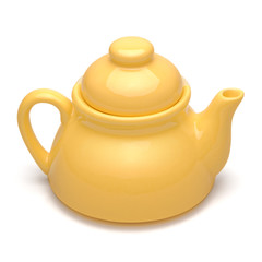 Small yellow teapot
