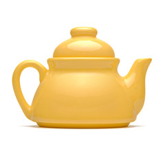 Small yellow teapot